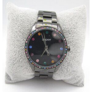 Women DKNY Quartz Mulitcolor Analog 32mm Round Watch (H865)"New Battery" NY-8465